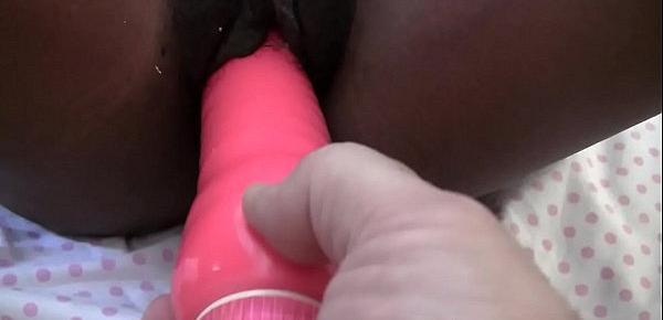  Amateur Ebony MILF Toys And Gets Played With